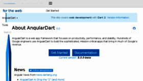 What Angulardart.org website looked like in 2018 (5 years ago)