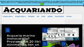 What Acquariando.info website looked like in 2018 (5 years ago)