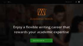 What Academicminds.co.uk website looked like in 2018 (5 years ago)