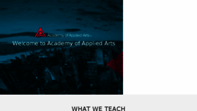 What Academyofappliedarts.com website looked like in 2018 (5 years ago)