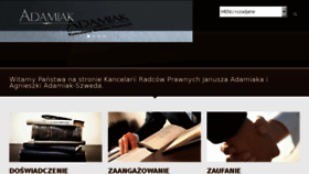 What Adamiak-kancelarie.pl website looked like in 2018 (5 years ago)