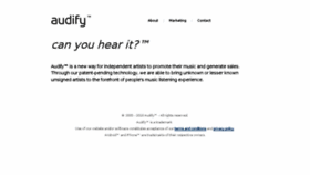 What Audify.com website looked like in 2018 (5 years ago)