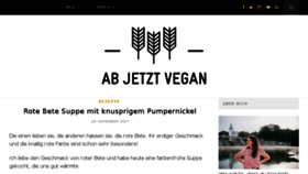 What Ab-jetzt-vegan.de website looked like in 2018 (5 years ago)