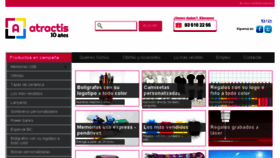 What Atractis.com website looked like in 2018 (5 years ago)