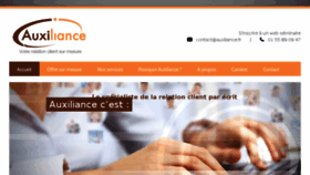 What Auxiliance.fr website looked like in 2018 (5 years ago)