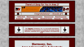 What Area2harmony.org website looked like in 2018 (5 years ago)