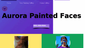 What Aurorapaintedfaces.com website looked like in 2018 (5 years ago)