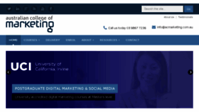 What Australiancollegeofmarketing.com.au website looked like in 2018 (5 years ago)