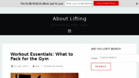 What Aboutlifting.com website looked like in 2018 (5 years ago)