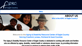 What Adrceagle.org website looked like in 2018 (5 years ago)