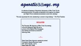 What Agnosticaanyc.org website looked like in 2018 (5 years ago)