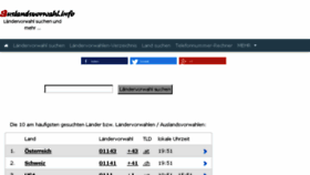 What Auslandsvorwahl.info website looked like in 2018 (5 years ago)