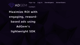 What Adgem.com website looked like in 2018 (5 years ago)