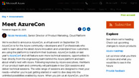 What Azurecon.com website looked like in 2018 (5 years ago)