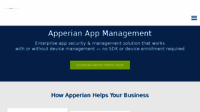 What Apperian.com website looked like in 2018 (5 years ago)