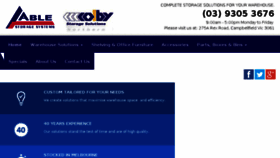 What Ablestorage.com.au website looked like in 2018 (5 years ago)