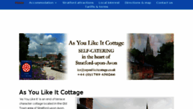 What Asyoulikeitcottage.co.uk website looked like in 2018 (5 years ago)