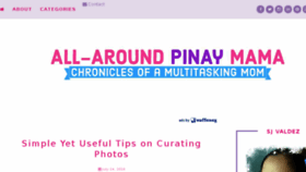 What Allaroundpinaymama.com website looked like in 2018 (5 years ago)