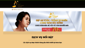 What Annaspa.vn website looked like in 2018 (5 years ago)