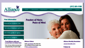 What Alliancehomehealthcare.net website looked like in 2018 (5 years ago)