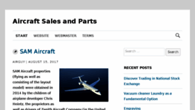 What Aircraftsalesandparts.net website looked like in 2018 (5 years ago)