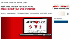 What Afrox.co.za website looked like in 2018 (5 years ago)