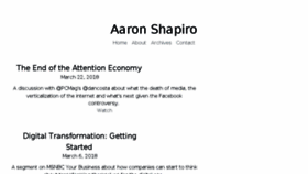What Aaronshapiro.com website looked like in 2018 (5 years ago)