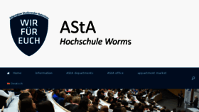 What Asta.fh-worms.de website looked like in 2018 (5 years ago)
