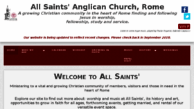 What Allsaintsrome.org website looked like in 2018 (5 years ago)