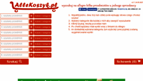 What Allekoszyk.pl website looked like in 2018 (7 years ago)