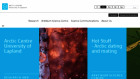What Arcticcentre.org website looked like in 2018 (7 years ago)