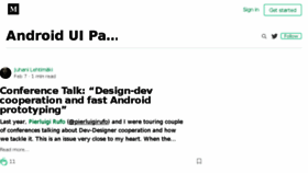 What Androiduipatterns.com website looked like in 2018 (5 years ago)