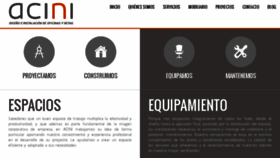 What Acini.es website looked like in 2018 (5 years ago)