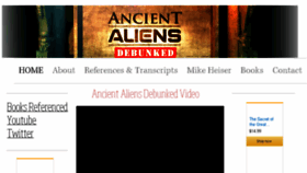 What Ancientaliensdebunked.com website looked like in 2018 (5 years ago)
