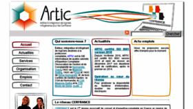 What Artic.fr website looked like in 2018 (5 years ago)