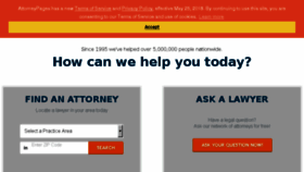 What Attorneypages.com website looked like in 2018 (5 years ago)