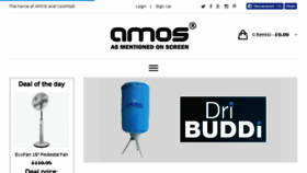 What Amos.co.uk website looked like in 2018 (5 years ago)