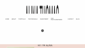 What Alinathomas.com website looked like in 2018 (5 years ago)