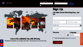 What Afrosky.com website looked like in 2018 (5 years ago)
