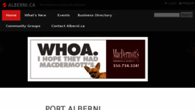 What Alberni.ca website looked like in 2018 (5 years ago)