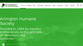 What Arlingtonhumanesociety.org website looked like in 2018 (5 years ago)