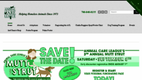 What Animalcareleague.org website looked like in 2018 (5 years ago)