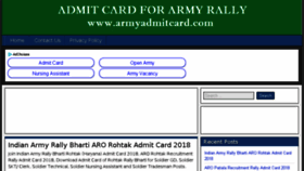 What Armyadmitcard.com website looked like in 2018 (5 years ago)