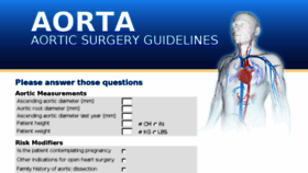 What Aorticsurgeryguidelines.com website looked like in 2018 (5 years ago)