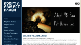 What Adoptapawpethaven.com website looked like in 2018 (5 years ago)