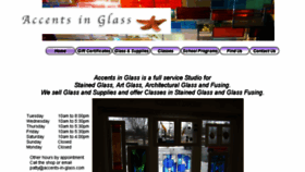 What Accents-in-glass.com website looked like in 2018 (5 years ago)