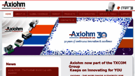 What Axiohm.biz website looked like in 2018 (5 years ago)