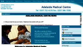 What Adelaidemedicalcentre.nhs.uk website looked like in 2018 (5 years ago)