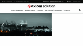 What Axiomsolution.com website looked like in 2018 (5 years ago)