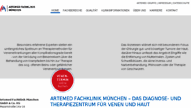 What Artemedmuenchen.de website looked like in 2018 (5 years ago)